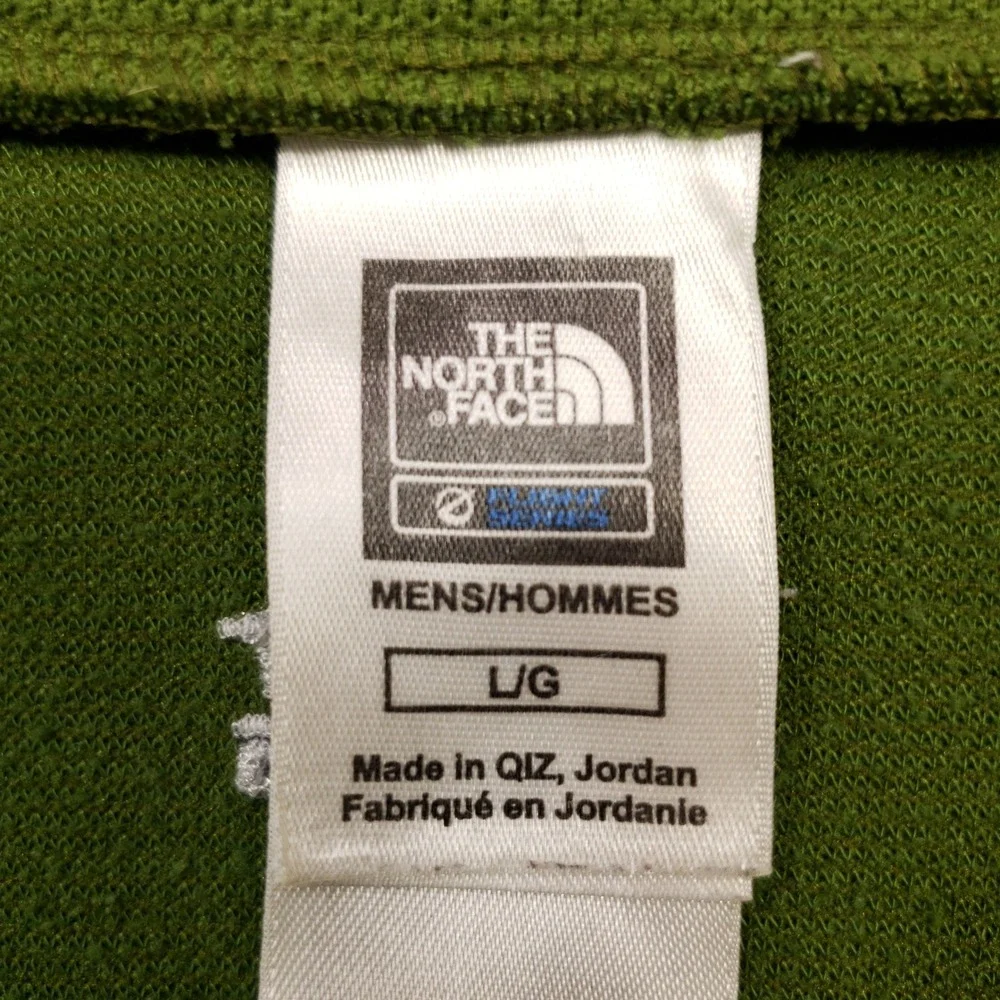The North Face Pullover Men Large Green Flight Series Quarter Zip Active Sweater